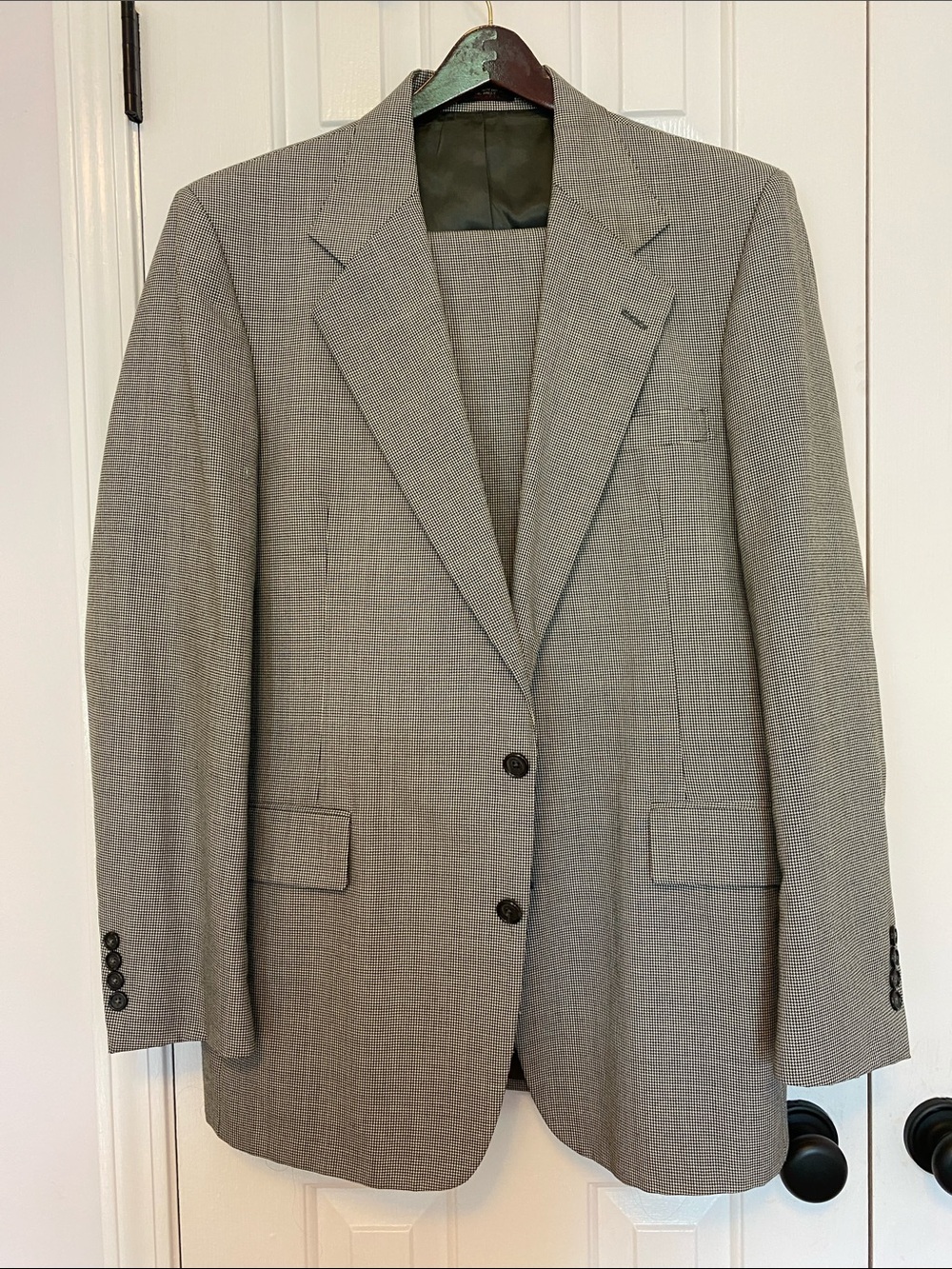 Men's Light Gray Two-Button Tailored Blazer and Pant Suit Set